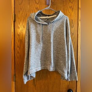 Old Navy Space Dye Grey Drop Shoulder Hoodie
